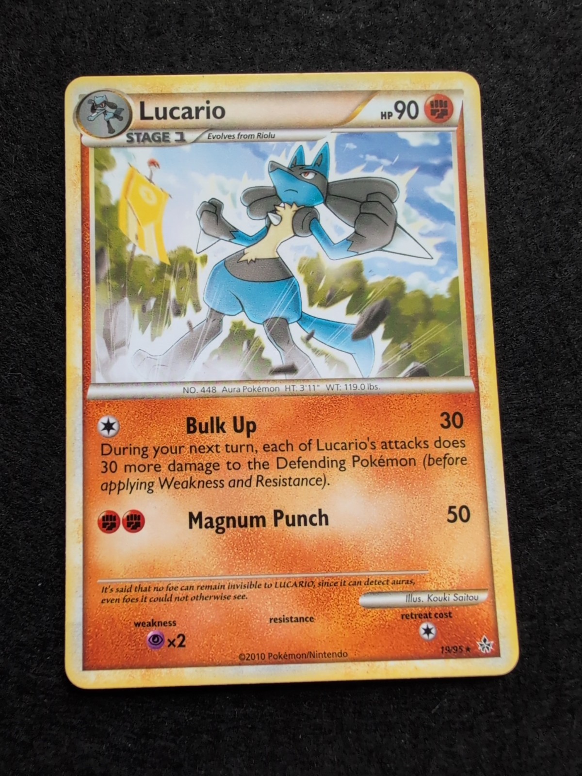Lucario 19/95 Pokemon Unleashed HS Regular Rare Card LP