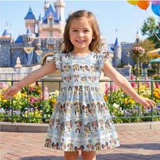 Pirate Ruffle Dress Kids, Blue Plaid Mickey Cruise Outfit 2026