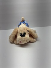 Pound Puppies Newborns Stuffed Plush SCARCE Beige Dog Blue Diaper 2023 Hasbro 8"