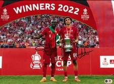TRENT ALEXANDER-ARNOLD & SADIO MANE SIGNED LFC FA CUP 16x12 (ACG CERT AG18057)