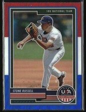 2023 Panini Stars & Stripes USA Baseball #59 Stone Russell Red, White, & Blue