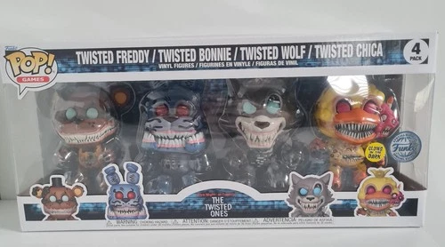 Funko Pop! Five Nights at Freddy's The Twisted Ones Glow in the Dark 4 Pack Rare
