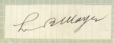 Louis B. Mayer-Vintage Signed Page (Producer & Co-founder MGM)