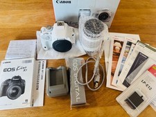 Canon EOS Kiss X7 White DSLR Camera with EF-S 18-55mm Lens Accessories