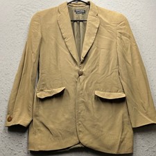 Giorgio Armani Borgonuovo 21 Tan Single Button Blazer Jacket Made in Italy 2086
