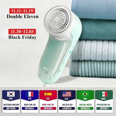Lint Pill Fluff Fuzz Remover Shaver Electric Clothes Fabrics Sweater Household