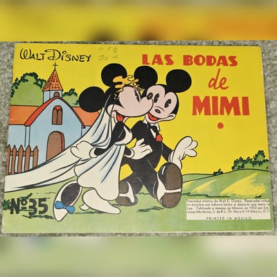 洋書 Elle july 1998 Minnie D 1943 SCARCE Walt Disney Las Bodas De Mimi 35 MX Minnie Mouse
