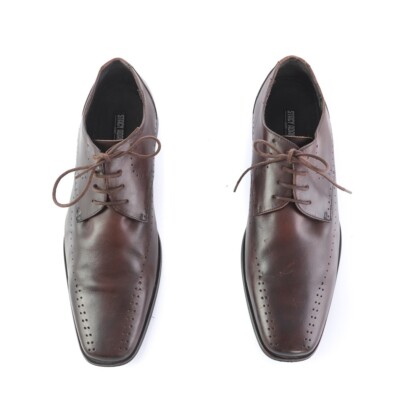 Stacy Adams Men\'s Oxford Square Toe Brown Derby Leather s-l400.jpg main image 4