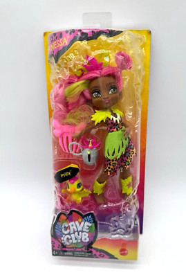 NEW Cave Club Doll Fernessa W/ Pet Ptilly & Plant Mattel Prehistoric Doll NIB