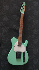 Electric 6 string guitar Green color black hardware roasted maple bolt on T
