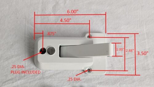 Remolque de carga RV puerta cambar blanco cierre automático tornillo cerradura leva manija 4 piezas - Imagen 3 de 5