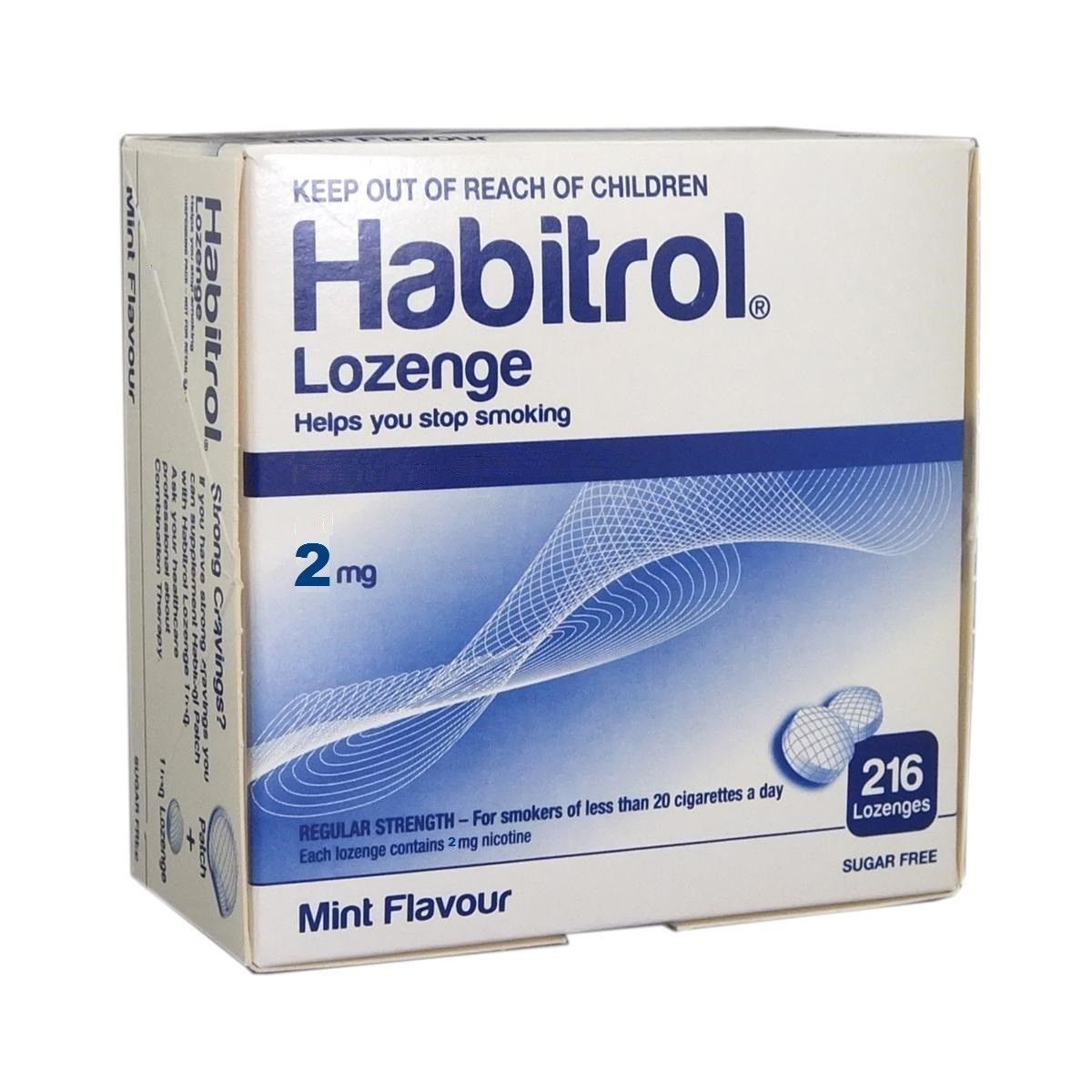 Habitrol Nicotine Lozenge 2mg Mint Flavor 6 boxes 1296 Pieces Sugar Free FRESH 