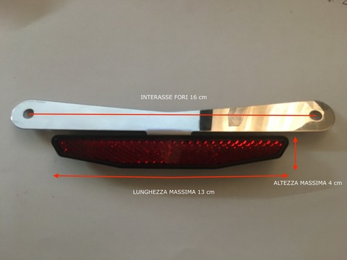 Catadiottro Catarifrangente Inclinato 30° OMOLOGATO Targa Moto SUPERSPORT - Foto 2 di 3