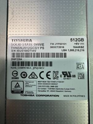PURE STORAGE 83-0137-00 TOSHIBA THNSNJ512GCSY PS 512GB 6Gbps PURE STORAGE 83-0137-00 TOSHIBA THNSNJ512GCSY PS 512GB 6Gbps