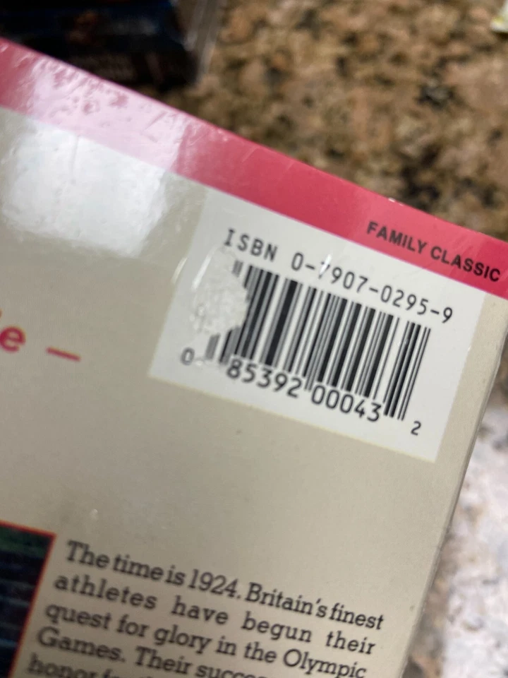 Vintage Chariot's Of Fire Factory Sealed VHS Cassette Tape Watermarks Rare - Image 3 of 4