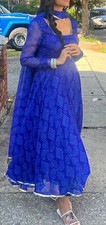 Indian long dresses Blue anarkali for women