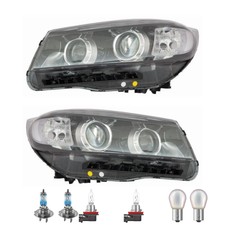 Scheinwerfer Set schwarz inkl. OSRAM Lampen H7 H9 mit LWR Motor für KIA Sorento