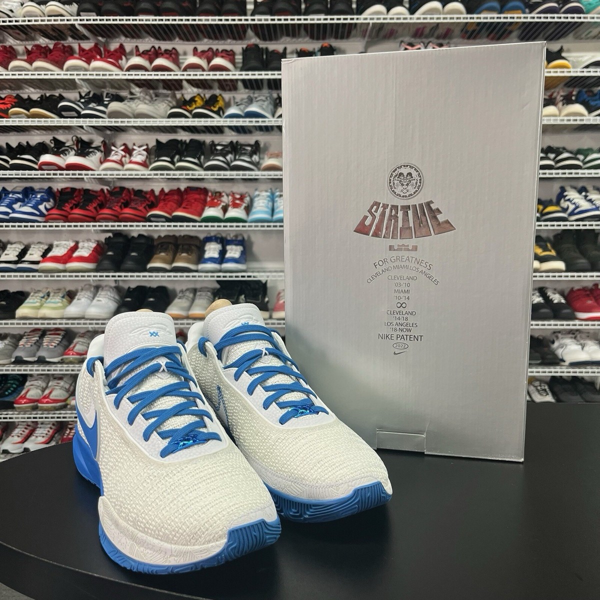 Nike Zoom Lebron 20 Kentucky PE Sample White Royal Blue Men's Size