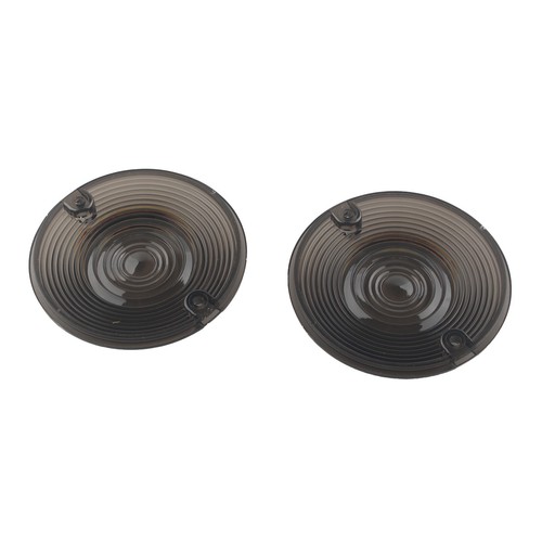 3" Black Flat Turn Signal Lens Cover for Harley Road King Heritage Softail '86+ - Picture 3 of 10