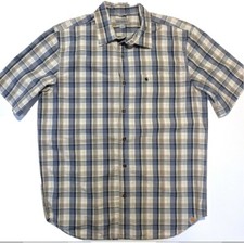 Carhartt Work Shirt Mens L Short Sleeve Button Up Multicolor Plaid EUC