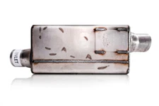 2 SPINTECH MUFFLERS 6334 Pro Street series 2.5" Offset In/Out fit most Mustang