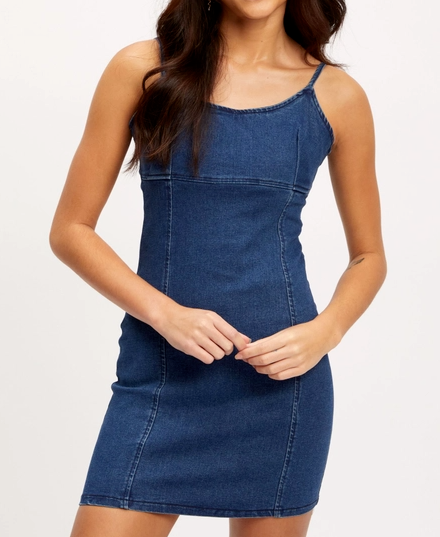 Womens Denim Blue Jean Dress Walmart Denim Dress For Women Ruffle  Adjustable Strap Sleeveless Backless Babydoll