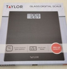 Taylor Digital Glass Bath Scale with Ribbed Mat