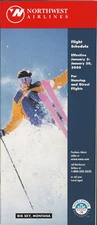 Northwest Airlines system timetable 1/5/00 [308NW] Buy 4+ save 25%