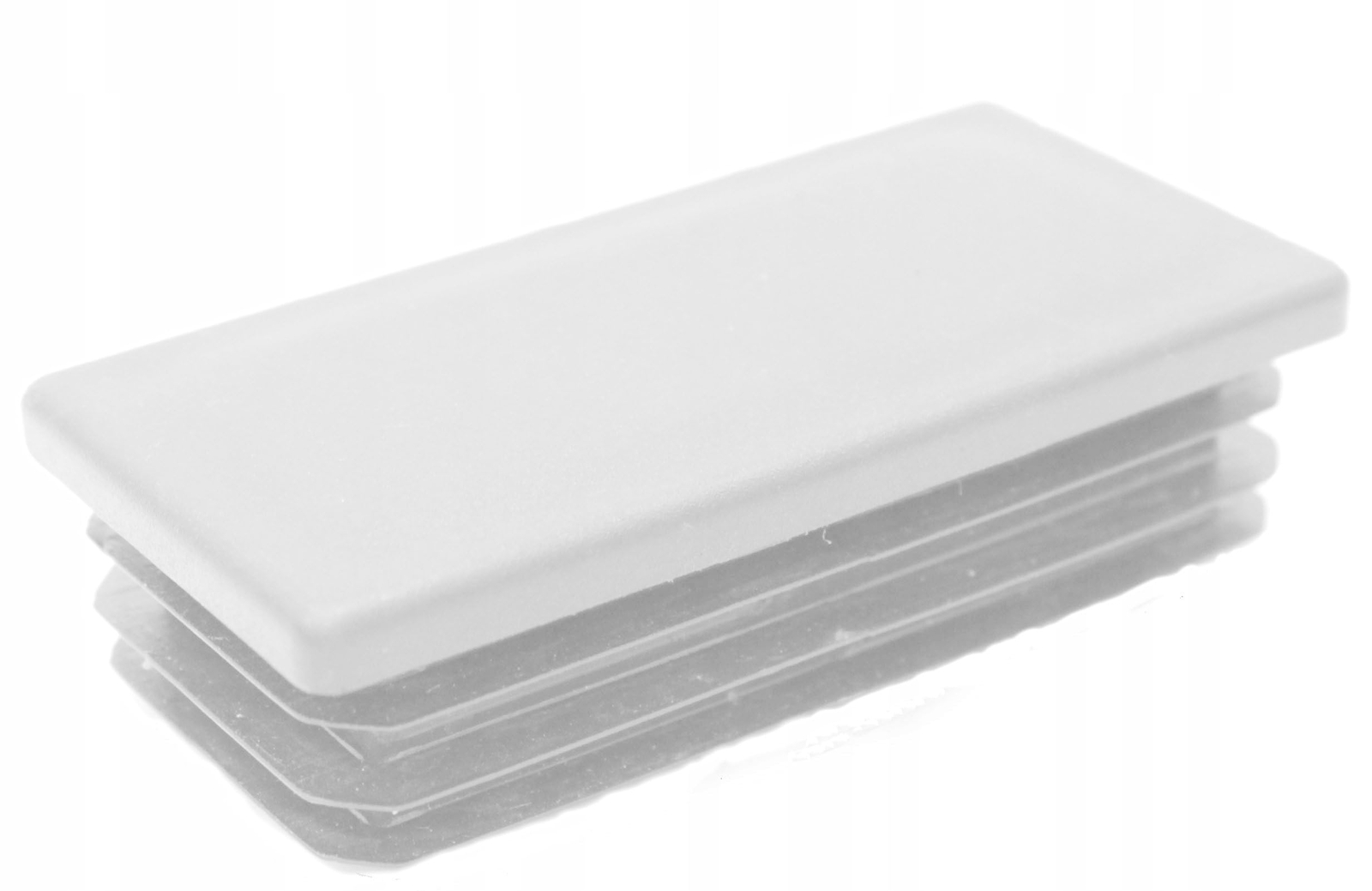 Tappo lamellare 20x50 mm per tubi rettangolari - Tappo rettangolare bianco - ...