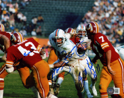 LARRY BROWN MANNY FERNANDEZ BILLY KILMER SIGNED 8x10 PHOTO SUPER BOWL BECKETT