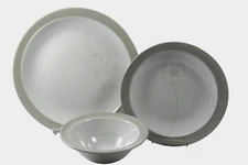 3 PC. JOHNSON BROS STONEWARE Aurora -Dinner, Salad Plate and Bowl- England -