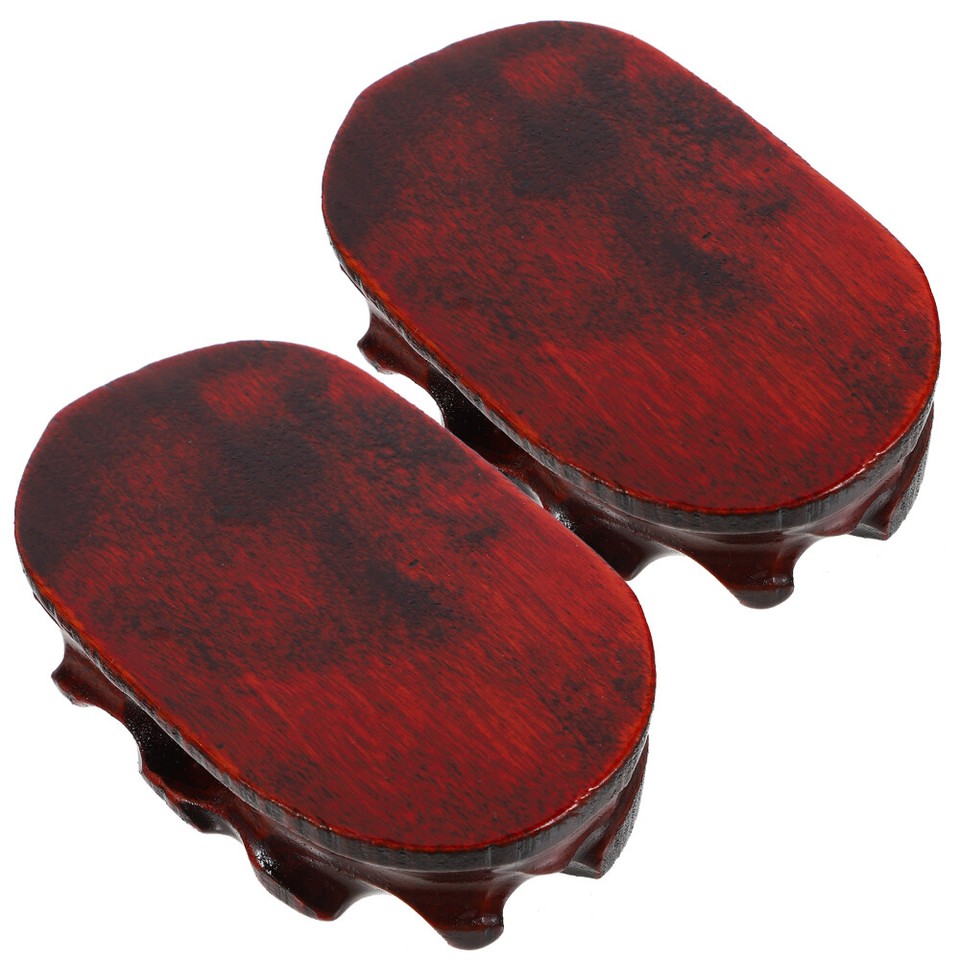 2 Pcs Asian Vase Stand Vosarea Bonsai Display Fish Bowl Small Ornaments