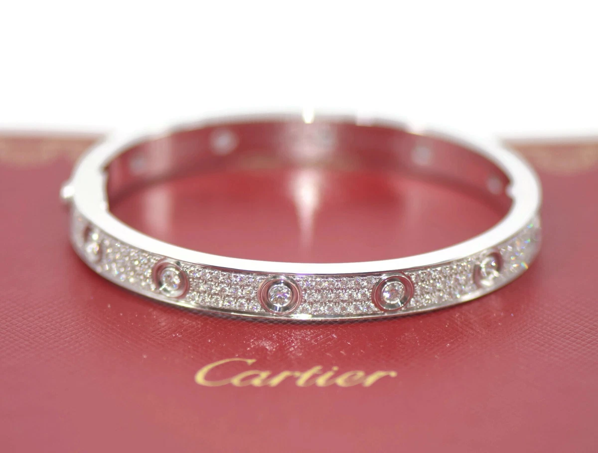 Cartier clearance pave bracelet