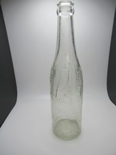 Vintage Pepsi Cola Clear Glass Embossed Bottle