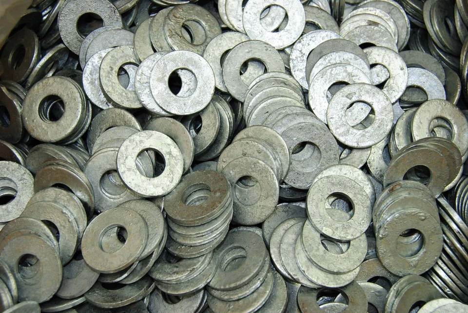 LEXAR INDUSTRIAL (500) 3/8" USS Flat Washers - Hot Dip Galvanized