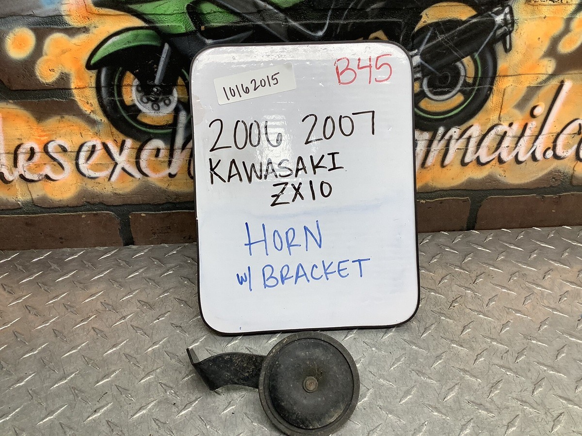 2006 06 2007 07 KAWASAKI ZX10 ZX10R ZX-10 Horn With Bracket Oem
