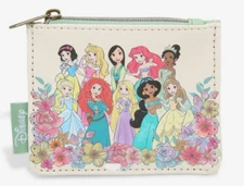 Loungefly Disney Chibi Princess Floral Cardholder - NEW With Tags