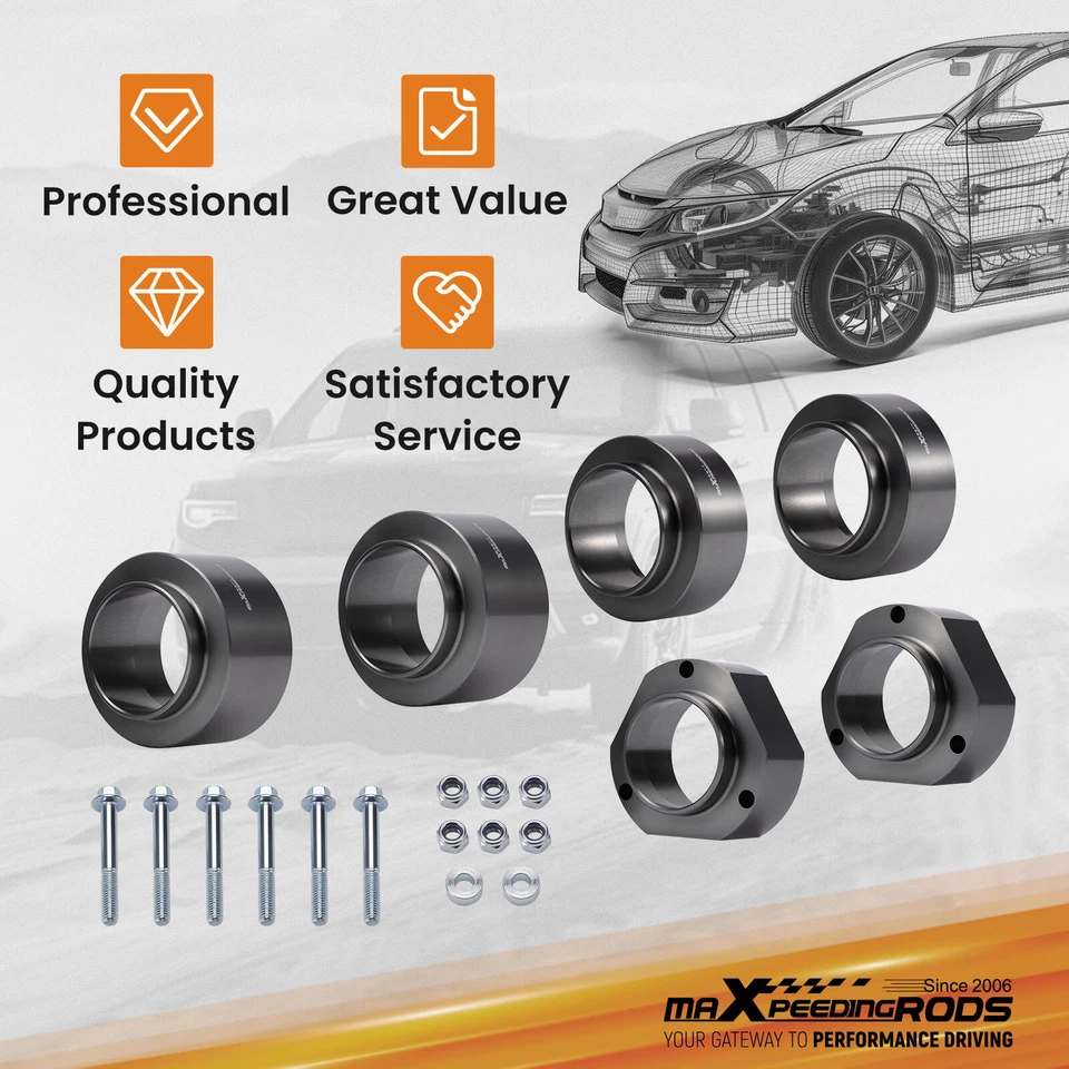 Kit de extensores de elevación niveladora delanteros traseros de 2"" aptos para Geo Tracker Sport 89-98 Foto 3 de 4