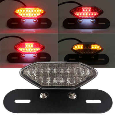 16 LED Motorcycle Quad ATV Turn Signal Brake License Plate Integrated Tail Light