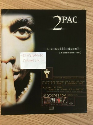 2 Pac R U Still Down 1997 Promotional Print Ad Advertisement