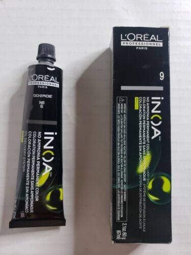 Loreal Inoa 9/9N Very Light Blonde ( Box Damage ) Permanent Hair Color New 2.1oz