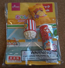 Radiergummi Sammler 3 x Snacks Popcorn Chips Japan NEU Puzzle Radierer Eraser