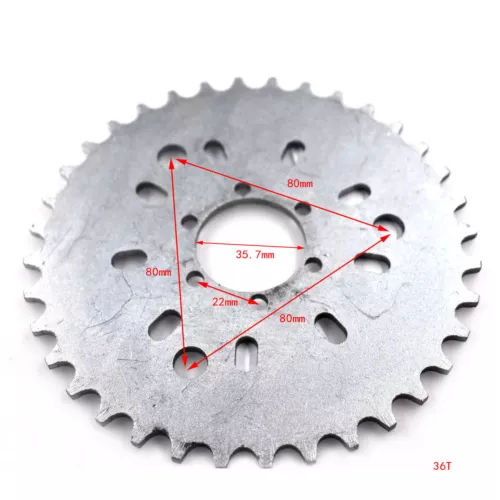 32-44T Sprocket /1.5" Adapter For 415 chain 49cc 50cc 66cc 80cc Motorized Bike - Picture 6 of 27