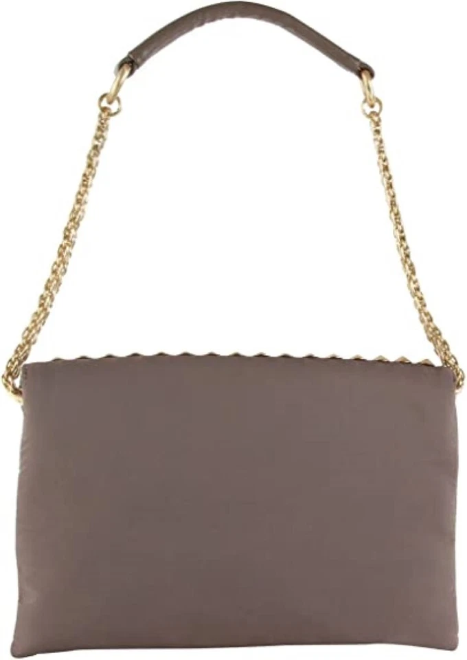 Bolso de Hombro Christian Audigier Bitsey Tono Dorado Tachonado CA Firma Taupe Foto 3 de 4