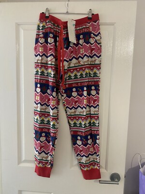 Peter Alexander Ladies Pyjama Pants Christmas Fair Isle Large