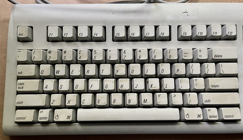 1994 APPLE MACINTOSH M2980 CORDED COMPUTER KEYBOARD, GENUINE, OEM, TESTED - Picture 4 of 9