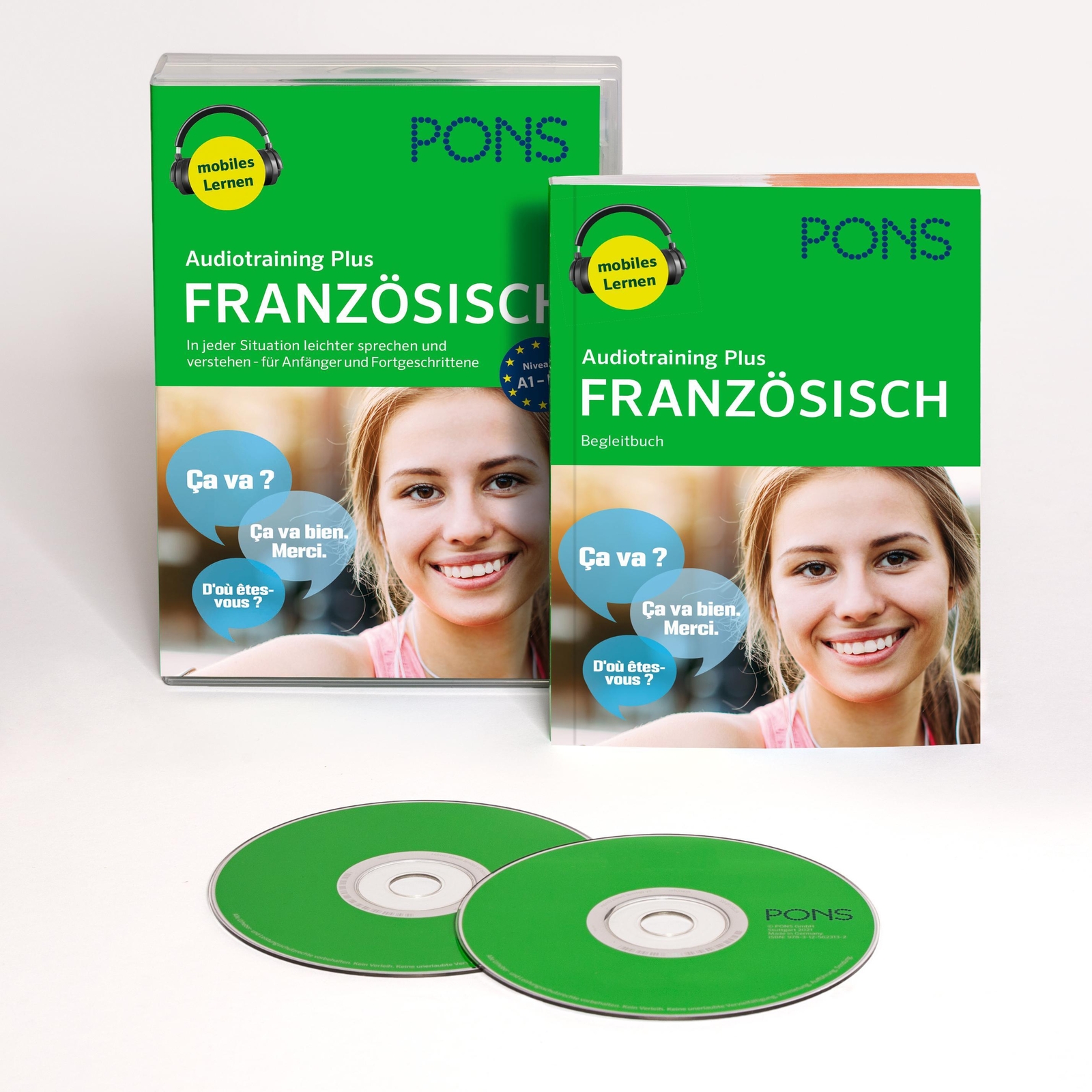 Thumbnail - Pons Audiotraining Plus Französisch | Mp3 | 245 S. | Französisch |