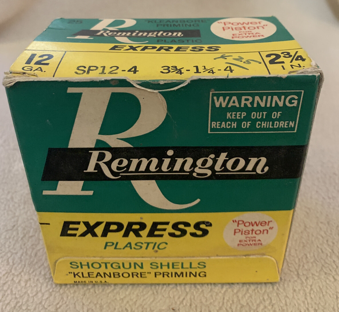 Vintage Remington EXPRESS 12 GA. EMPTY Shotgun Shell Box