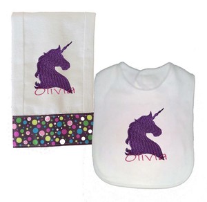 unicorn burp cloth