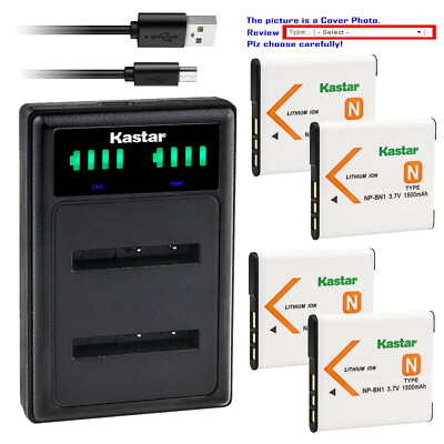 Kastar Battery LLD2 Charger for Sony NP-BN1 BC-CSN & Sony Cyber-shot DSC-TX9